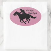 Western Cowgirl Barrel Racer Rank Sticker (Tasche)