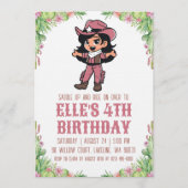 western cowgirl birthday invitations einladung (Vorderseite)