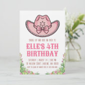 western cowgirl birthday invitations einladung (Stehend Vorderseite)