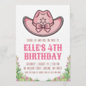 western cowgirl birthday invitations einladung (Vorderseite)