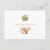 Western Cowgirl Blumenstiefel Windelknipsen Begleitkarte (Rückseite)