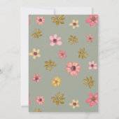 Western Cowgirl Boho Blume Boots Birthday Einladung (Rückseite)