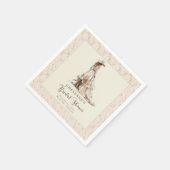 Western Cowgirl Boots and Lace Bridal Shower Serviette (Ecke)