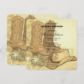 Western Cowgirl Boots Hat Brautparty Einladung (Vorne/Hinten)