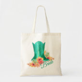 Western Cowgirl Boots Wedding Bride Tote Bag Tragetasche (Vorne)
