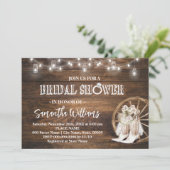 Western Cowgirl Brautparty Country Chic Hochzeit Einladung (Stehend Vorderseite)