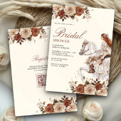 Western Cowgirl Bride Reiten Reiten Brautparty Einladung