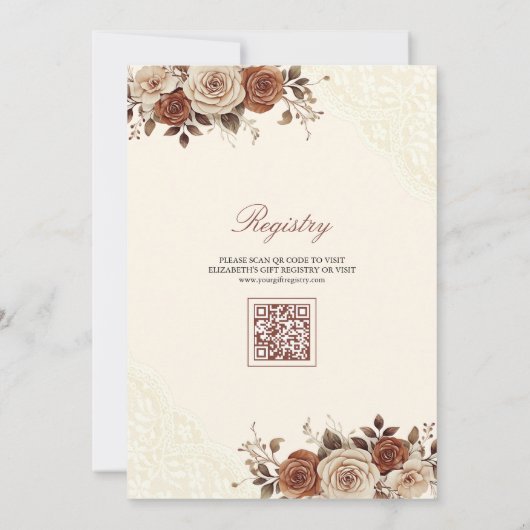 Western Cowgirl Bride Reiten Reiten Brautparty Einladung (Rückseite)