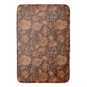 Western Cowgirl Brown Blume Badematte (Vorderseite Vertikal)