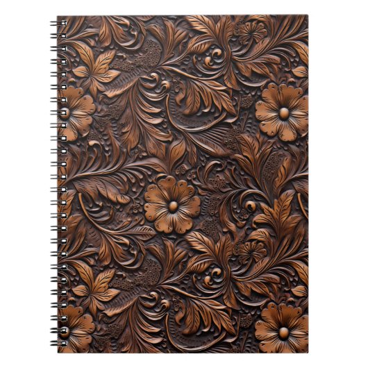 Western Cowgirl Brown Blume Notizblock (Vorderseite)