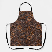 Western Cowgirl Brown Blume Schürze (Vorderseite)