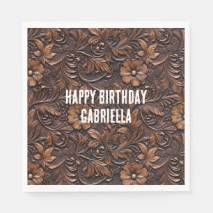 Western Cowgirl Brown Blume Serviette