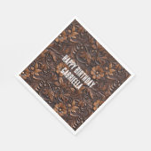 Western Cowgirl Brown Blume Serviette (Ecke)