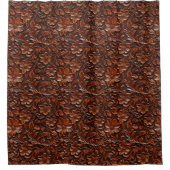Western Cowgirl Brown Floral Duschvorhang (Vorderseite)