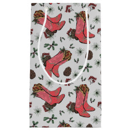 Western Cowgirl Christmas Pink und Green Kleine Geschenktüte