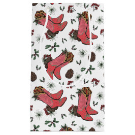 Western Cowgirl Christmas Pink und Green Kleine Geschenktüte