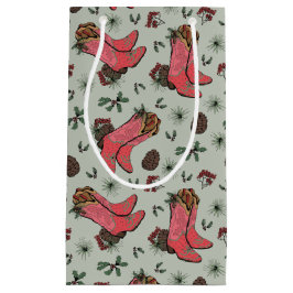 Western Cowgirl Christmas Pink und Green Kleine Geschenktüte