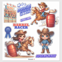 Western Cowgirl Country Barrel Racer