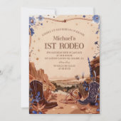 Western Cowgirl Cowboy First Birthday Einladung (Vorderseite)