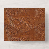 Western Cowgirl Cowboy Tan Brown Bohemisch All In One Einladung (Rückseite)