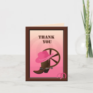 Western Cowgirl Custom Vielen Dank Note Card Dankeskarte