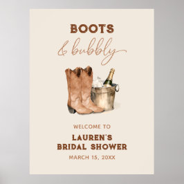 Western Cowgirl Dusche Willkommenszeichen Poster