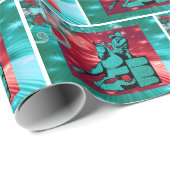 Western-Cowgirl-Fass, das Geschenkpapier (Rolleneckpunkt)