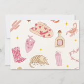 Western Cowgirl First Rodeo 1. Geburtstag Foto Einladung (Rückseite)