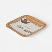 Western Cowgirl First Rodeo Birthday Pappteller (Gewinkelt)