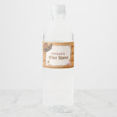 Western Cowgirl First Rodeo Birthday Wasserflaschenetikett (Vorderseite)