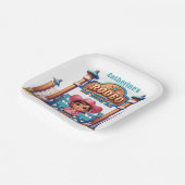 Western Cowgirl First Rodeo Geburtstag Custom Pappteller (Gewinkelt)