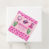 Western Cowgirl First Rodeo Pink Girls Geburtstag Geschenkanhänger (Beispiel)