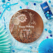 Western Cowgirl Floral Dream Catcher Geburtstag Pappteller (Party)