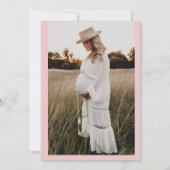 Western Cowgirl Foto Babydusche Einladung (Rückseite)