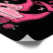 Western Cowgirl geben Brustkrebs die Boot Awaren Poster (Ecke)