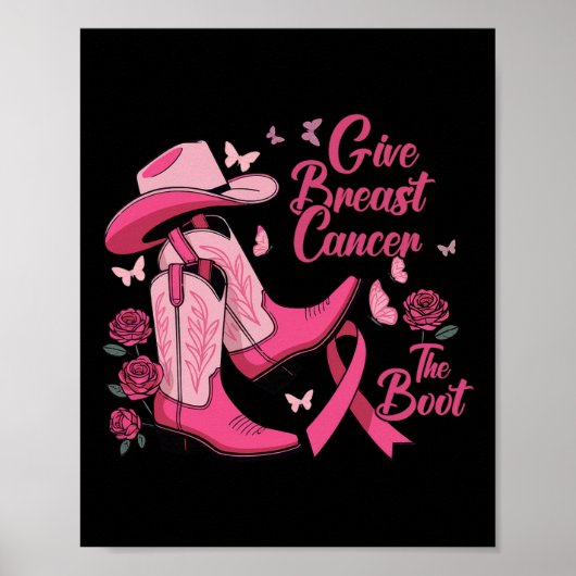 Western Cowgirl geben Brustkrebs die Boot Awaren Poster (Vorne)