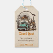 Western Cowgirl Geburtstagsparty Geschenktasten Geschenkanhänger (Vorderseite)