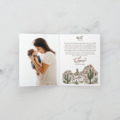 Western Cowgirl Girl Babydusche Danke, Karten (Innenseite)