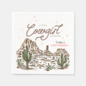 Western Cowgirl Girl Babydusche Serviette (Vorderseite)