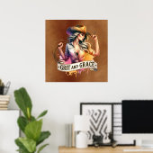 Western Cowgirl Grace Poster (Heimbüro)