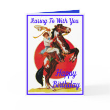 Western Cowgirl Horse Happy Birthday