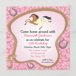 Western Cowgirl Horse Party Einladung