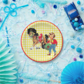 Western Cowgirl Kind mit Pferd Party Pappteller (Party)