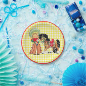 Western Cowgirl Kind mit Pferd Party Pappteller (Party)