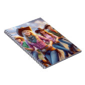 Western Cowgirl Line Tanz Notizblock (Rechte Seite)