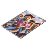 Western Cowgirl Line Tanz Notizblock (Linke Seite)