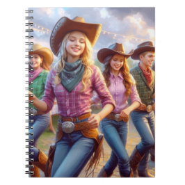 Western Cowgirl Line Tanz Notizblock