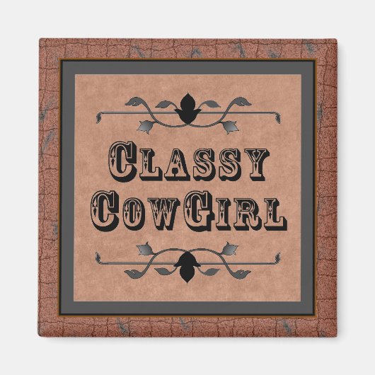Western Cowgirl-Magnet Magnet (Vorne)