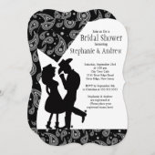 Western Cowgirl Paar Bridal Dusche Einladung (Vorne/Hinten)