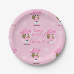 Western-Cowgirl-Party-Rosa Pappteller